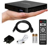 Grouptronics Mini reproductor de DVD HDMI multiregión para TV - Alimentado por USB o red de Reino Unido incluida - 1080p - Mando a distancia completo - Pantalla LED - GT-MICRO-DVD
