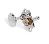 Grover 18:1 Sta-Tite 3+3 Máquinas de afinación para Peghead sólido, níquel (V97-18NA)