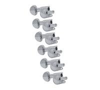 Grover 205-18CL6 - Rotomatics de tamaño medio con botón redondo para guitarra, 6 en línea, mano izquierda, lado treble (derecho), cromado