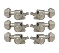 Grover 205N Mini Rotomatics with Round Button - Guitar Machine Heads, 3 + 3 - Níquel