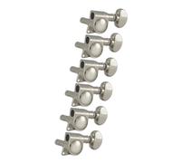 Grover 406N6 Mini Locking Rotomatics with Round Button - Guitar Machine Heads, 6 in Line, Bass Side (Left)