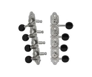 Grover 409FVCB Mandolin Machine Heads, Vintage 4 + 4, para mandolinas estilo "F" - Chrome