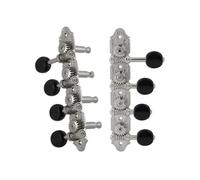 Grover 409FVCB - Mandolina profesional vintage "F" Style Machine Heads with Black Button - Estándar, 4 + 4 - Chrome