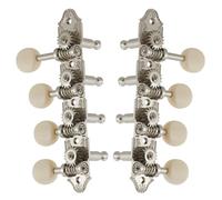 Grover 409FVNW - Mandolina profesional con botón blanco, vintage 4 + 4, para mandolinas estilo "F", níquel