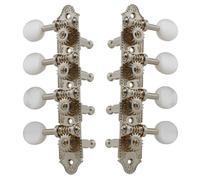 Grover 409N - Mandolina profesional estándar "A" Style Machine Heads with Pearloid Button - Estándar, 4 + 4 - níquel