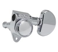 Grover 502C Roto-Grip Locking Rotomatics with Round Button - Single Guitar Machine Head 1 Piece, Bass Side (Left) - Chrome