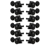Grover 505BC12 Mini Roto-Grip Locking Rotomatics - Cabezales para guitarra de 12 cuerdas, 6 + 6, color negro cromado