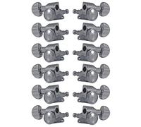 Grover 505C12 Mini Roto-Grip Rotomatics - Juego de 12 cabezales para guitarra (6 + 6, cromado)