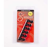 Grover Rotomatics guitarra clavijas de tamaño medio, set de 6, negro cromado, 305bc6