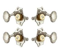 Grover U98-18N Sta-Tite Geared Ukelele Pegs with Metal Button, 25.3 mm Post - 4 pcs. - Níquel