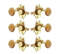 Grover V97-18GAA Sta-Tite Machine Head Acrylic Amber Button Vertical - Gold