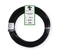 Grow A Bonsai Tree Anodizado de Aluminio de 1,5 mm de Formación Bonsai Alambre 250G Rollo Grande (170 pies) - (1,5 mm) 1.5mm Negro