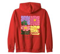 Grow and Glow - Flores motivación inspiración Auto Cuidado Sudadera con Capucha
