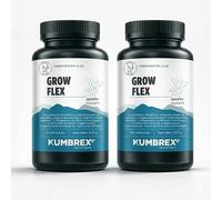 GROW FLEX Suplemento para Articulaciones con Boswellia Serrata AprèsFlex®, Colágeno Tipo II Nuvicol®, Ácido Hialurónico, Vitamina C y Manganeso. Soporte para Huesos y Cartílago (2 x 30 capsulas)