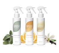 Grow Fragrance Ambientador en aerosol 100 % a base de plantas, refresca telas y habitaciones, Golden Grove, salvia del bosque, aromas de madera rubia, fabricado con aceites esenciales naturales,