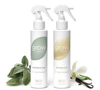 Grow Fragrance Ambientador en aerosol para tela perfumada y habitación, certificado no tóxico, aceites esenciales 100% a base de plantas, 5 onzas (madera de bronce + salvia del bosque, 2 unidades)