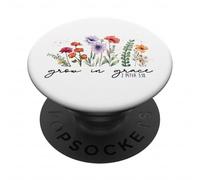 Grow In Grace 2 Pedro 3:18 Inspirador PopSockets PopGrip Adhesivo