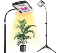 Grow Light with Stand, LBW Full Spectrum 150W LED Floor Plant Light for Indoor Plants, with On/Off Switch, Flexible Gooseneck, Adjustable Tripod Stand 15-47 Inches