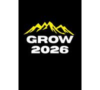 Grow - Mountain Themed Lined Journal for 2026 (Black), 120 Pages, A5 Size, Journal For self improvement, self development, comeback, etc