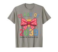 Grow with Me Class of 2039 Kindergarten Cutie Pink Bow Camiseta