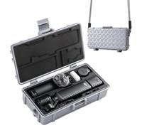 Growalleter Funda rígida de transporte para DJI Osmo Pocket 4, IP67 impermeable, funda de almacenamiento de viaje con forro de silicona personalizado para cámara, mango de batería, mini trípode