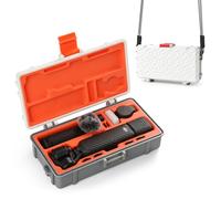 Growalleter Funda rígida de transporte para DJI Osmo Pocket 4, IP67 impermeable, funda de almacenamiento de viaje con forro de silicona personalizado para cámara, mango de batería, mini trípode
