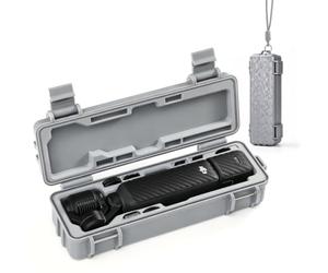 Growalleter Funda rígida para DJI Osmo Pocket 4, caja de almacenamiento de viaje impermeable IP67 con forro de silicona personalizado, cordón y mosquetón, se adapta a cámara, mango de batería, filtros