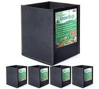 Growerz GrowPotz Square - Bolsa de cultivo de alta resistencia (11 L, 5 unidades)