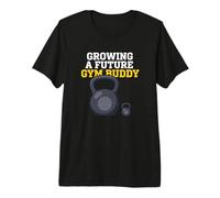 Growing A Future Gym Buddy Prenatal Halterofilia Camiseta Premium