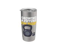 Growing A Future Gym Buddy Prenatal Halterofilia Vaso térmico de acero inoxidable de doble pared
