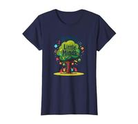 Growing Little Minds: Árbol Educativo para niños Camiseta, Mujer, Azul Marino, 3XL