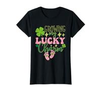 Growing My Lucky Charm, anuncio de embarazo St Patricks Camiseta