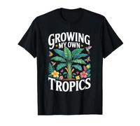 Growing My Own Tropics Jardín Tropical Y Plantas Exóticas Camiseta gráfica económica, Hombre, Negro, XL