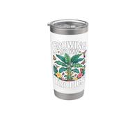 Growing My Own Tropics Jardín Tropical Y Plantas Exóticas Vaso térmico de acero inoxidable de doble pared