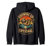 Growing Up Is Optional Sloth Sunset Sudadera con Capucha