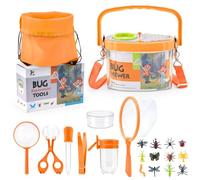 Growithu Kit de caza de insectos para niños: 23 piezas de atrapa-insectos para niños Juguetes de exploración al aire libre para 3 4 5 6 7 años