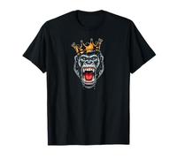 Growling Scary Silverback Gorilla Face Monkey Angry Camiseta