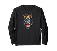 Growling Scary Silverback Gorilla Face Monkey Angry Manga Larga