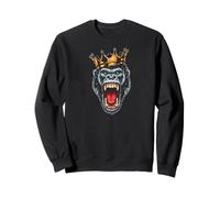 Growling Scary Silverback Gorilla Face Monkey Angry Sudadera