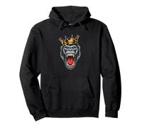 Growling Scary Silverback Gorilla Face Monkey Angry Sudadera con Capucha