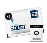 GROWMANIA Integra Boost 62% - 4 Unidades de 67 Gramos Regulador Humedad - Humidificador de 2 vías con Indicador Desgaste - Duración Hasta 3 Meses