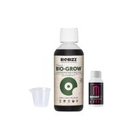 GROWMANIA Pack Bio Grow de BioBizz 250 ML + Muestra Boost Up de Up Nutrients + Vaso Medidor | Biogrow Fertilizante Orgánico para Crecimiento Vegetativo | Ideal para Todo Tipo de Sustratos