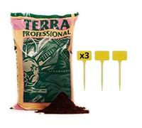 GROWMANIA Tierra para Macetas Canna Terra Professional 50 Litros - Tierra para Macetas Rica en Nitrógeno + 3 Etiquetas de Regalo