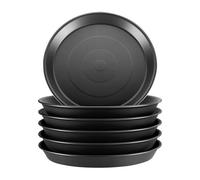 GROWNEER 6 Paquetes de bandejas de Goteo para Plantas de 30 cm, bandejas de plástico para macetas, bandejas de Goteo Resistentes para macetas de Interior y Exterior, Color Negro