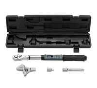 GROWNEER Llave dinamométrica ajustable, 7.38-147.5 pies-libras/10-200 nm, llave dinamométrica HVAC intercambiable de 42 mm y cabeza de trinquete de 1/2 pulgada, zumbador e indicador LED, llave