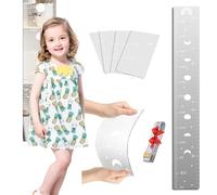 Growth Chart Mirror, Puzzle Mirror Growth Chart, Mirror Growth Chart for Wall, Growth Chart Mirror for Wall, Height Ruler with Stickers, Foldable Height Measuring Mirror, Bedroom Wall Decor (B)