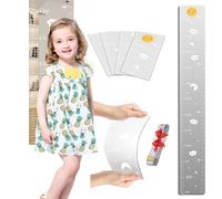 Growth Chart Mirror, Puzzle Mirror Growth Chart, Mirror Growth Chart for Wall, Growth Chart Mirror for Wall, Height Ruler with Stickers, Foldable Height Measuring Mirror, Bedroom Wall Decor (C)