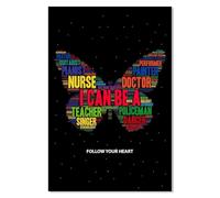 Growth Mindset & Career Path Posters: Positive Affirmations for Classroom Bulletin Board, Inspirational Decor for Elementary and Middle School Students(Unframed,12x18inch(30x45cm))