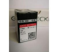 Groz Beckert 100 agujas para máquina de coser industrial, pistón redondo DPx5, sistema de agujas 134R (grosor 90)