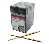 Groz-Beckert Agujas- Agujas Compatible con máquina de Bordar Industrial con Revestimiento de Titanio Groz Beckert DBXK5 SAN1 GEBEDUR (80/12)